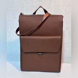 New With Tags Women's Samsonite Executive Leather Convertible Backpack Cognac